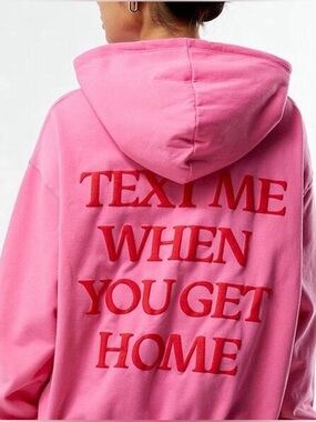 Lonely Ghost Text me when you get home Hoodie Sweatshirt Size L